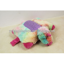 HOT SALE! New design stuffed plush colorful unicorn shaped projection toy